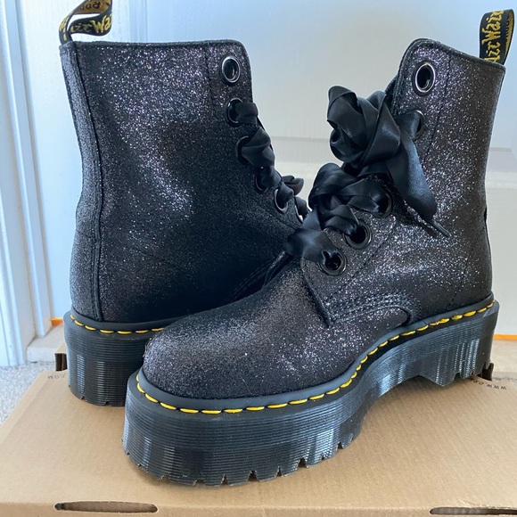 Dr. Martens | Shoes | Dr Marten Molly Glitter Platform Boots | Poshmark